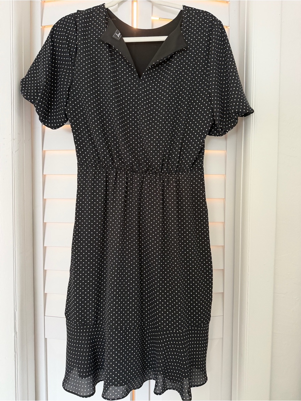 Sam Edelman Black Dress with White Polka Dots